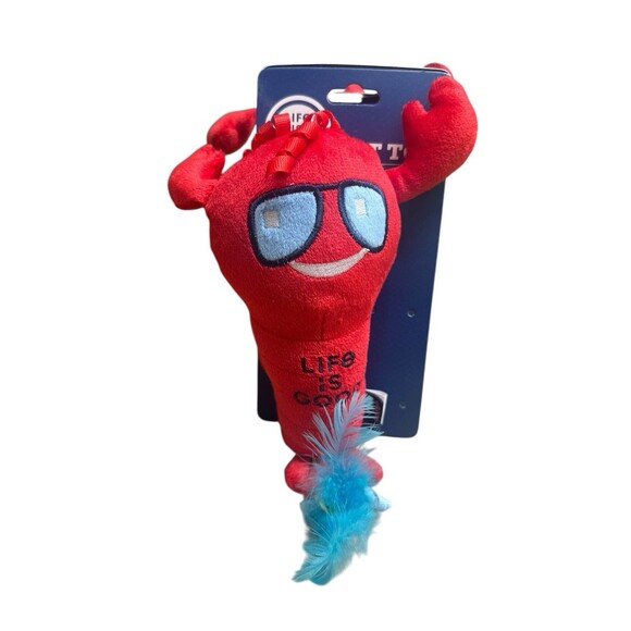 NWT Life Is Good Cat Toys Lot of 3 Pack 2 Lobsters Palm Tree Shark w/ Catnip - Picture 4 of 4